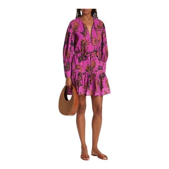 FARM Rio Dresses & Skirts - Farm Rio Pink Wild Leopards Minidress Size Large NWT